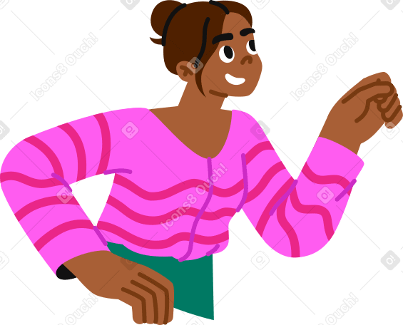 Mujer vistiendo una blusa a rayas PNG, SVG