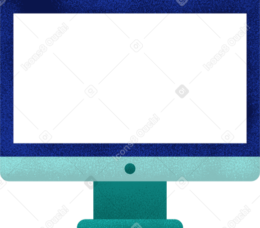 blue green computer Illustration in PNG, SVG