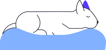 Собака лежит на подушке в PNG, SVG