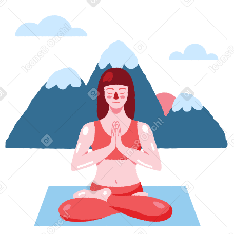 Outdoor yoga Illustration in PNG, SVG