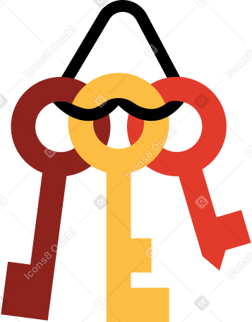 связка ключей в PNG, SVG