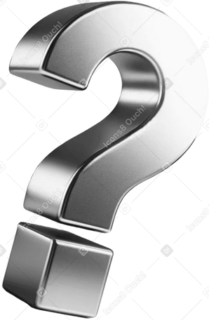 chromed question mark PNG, SVG