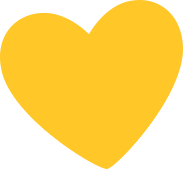 heart yellow PNG, SVG