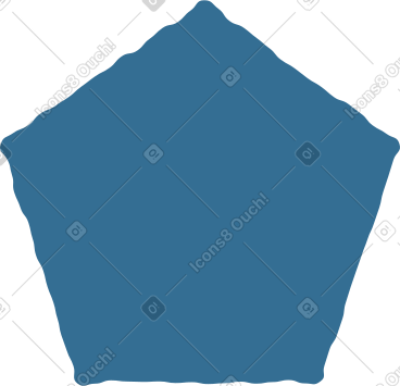 Blue pentagon PNG, SVG