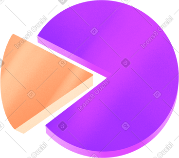 Round purple chart PNG, SVG