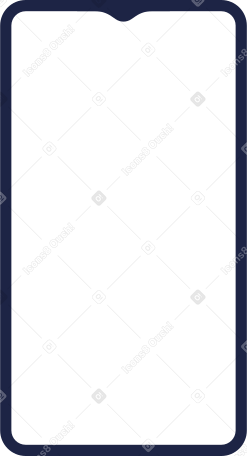 Смартфон с синим экраном в PNG, SVG