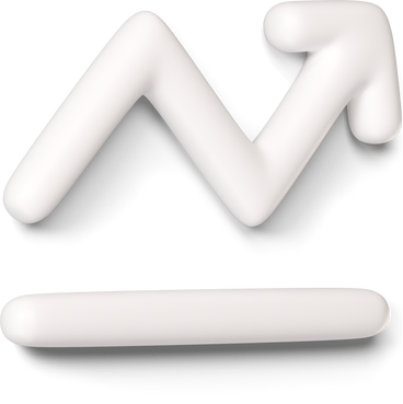 White zigzag growth icon turned to the right PNG, SVG