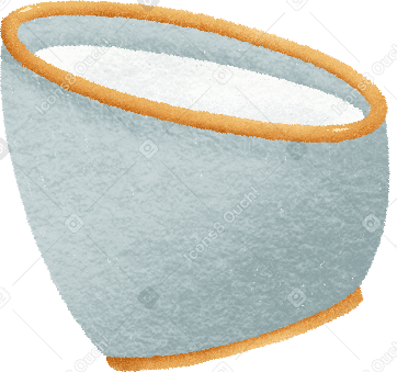 blue mug with milk Illustration in PNG, SVG