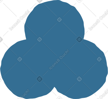 Blue trefoil PNG, SVG