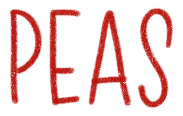 Peas lettering PNG, SVG