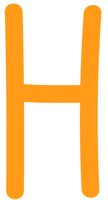 H yellow PNG, SVG
