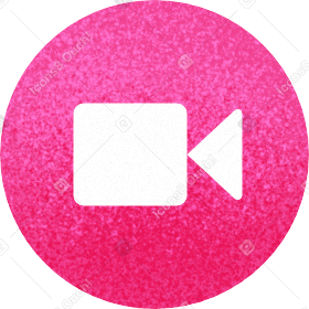 pink bubble with video icon в PNG, SVG
