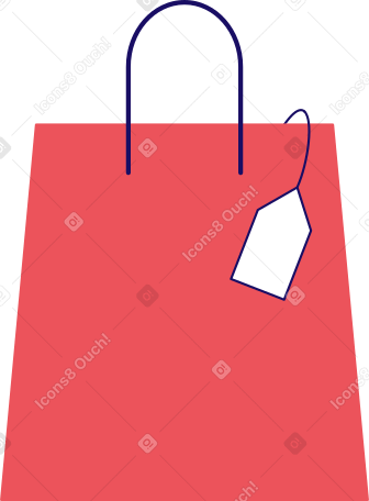 bag with price tag PNG, SVG