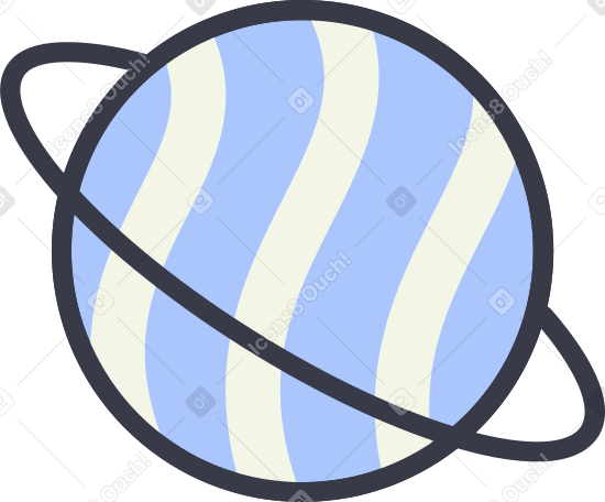 Ilustração animada de planeta em GIF, Lottie (JSON), AE