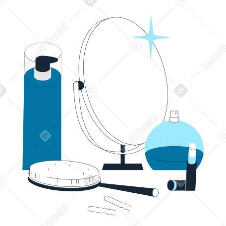 Beauty tools and mirror PNG, SVG