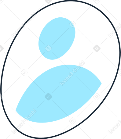 curved user icon Illustration in PNG, SVG