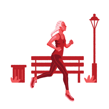Woman running in park PNG, SVG