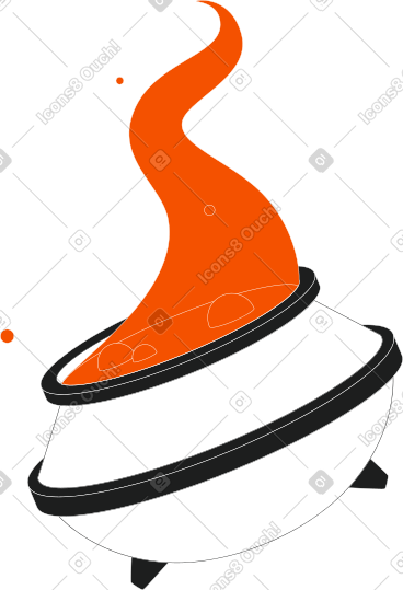 Witch cauldron PNG, SVG