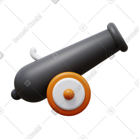 3D cannon PNG, SVG