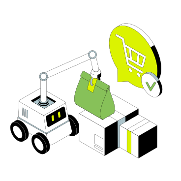 Robot delivering order PNG, SVG