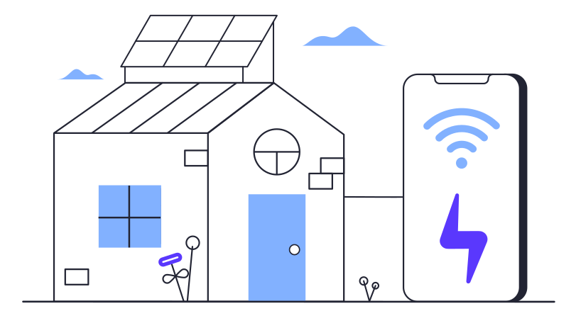 Smart house Illustration in PNG, SVG