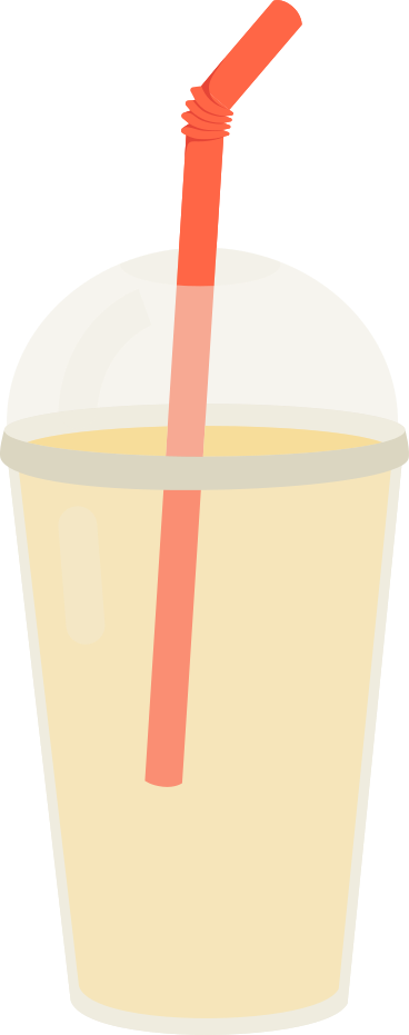 plastic glass with smoothie PNG, SVG