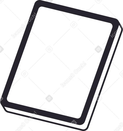 tablet tilted Illustration in PNG, SVG