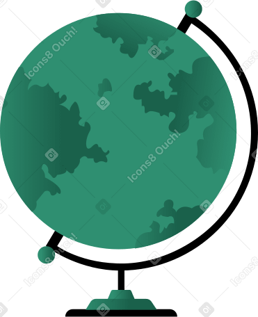 green globe Illustration in PNG, SVG