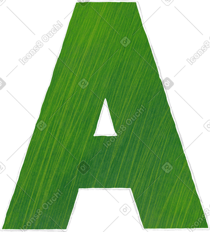 big green letter a PNG, SVG