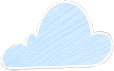 blue cloud rounded PNG, SVG