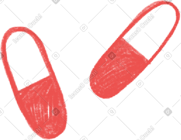 Two red capsules with medicine PNG, SVG