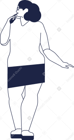 woman plus size Illustration in PNG, SVG