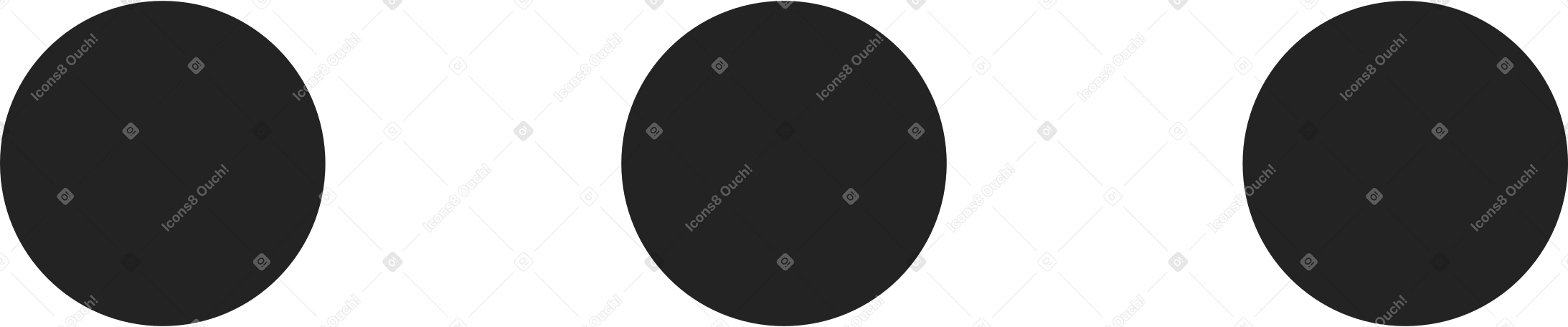 Three black dots Illustration in PNG, SVG