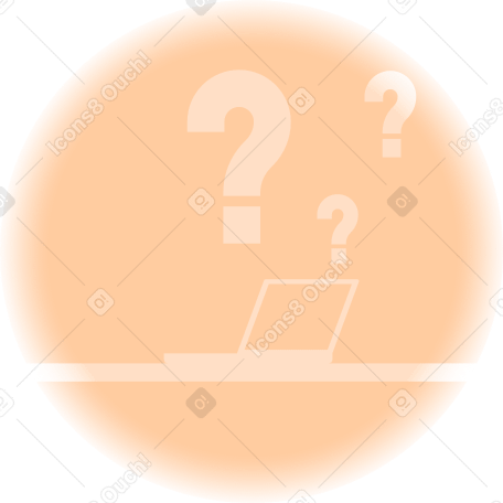 question marks background in a circle Illustration in PNG, SVG