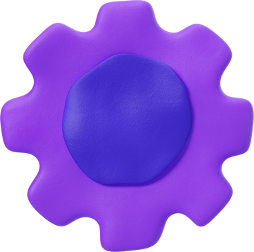 Purple gear PNG, SVG