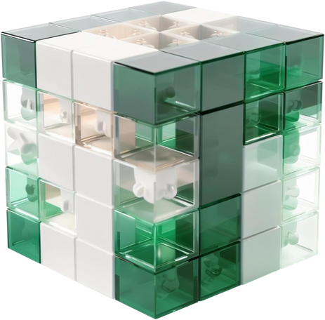 3D blocks composition PNG, SVG