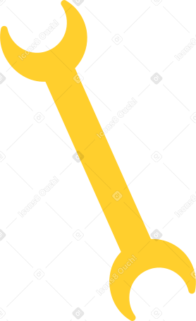 Желтый двусторонний ключ в PNG, SVG