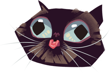 Silly cat showing the tounge в PNG, SVG