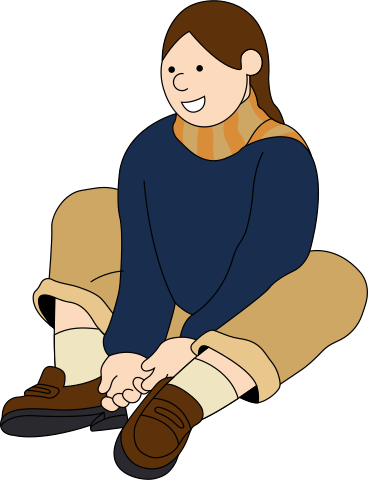 Young woman sitting PNG, SVG