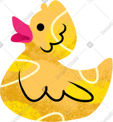 Rubber yellow duck toy PNG, SVG