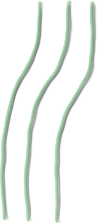 Three green curved lines Illustration in PNG, SVG