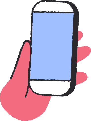 Phone in hand PNG, SVG