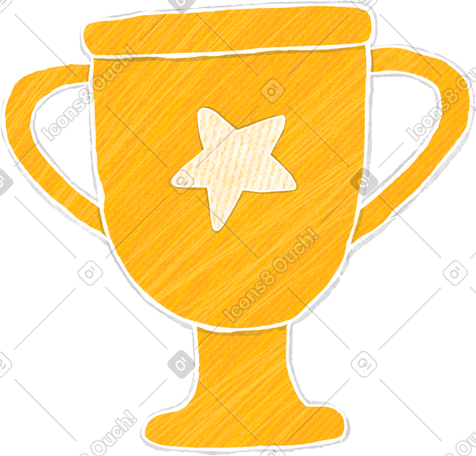 yellow cup with a star PNG, SVG