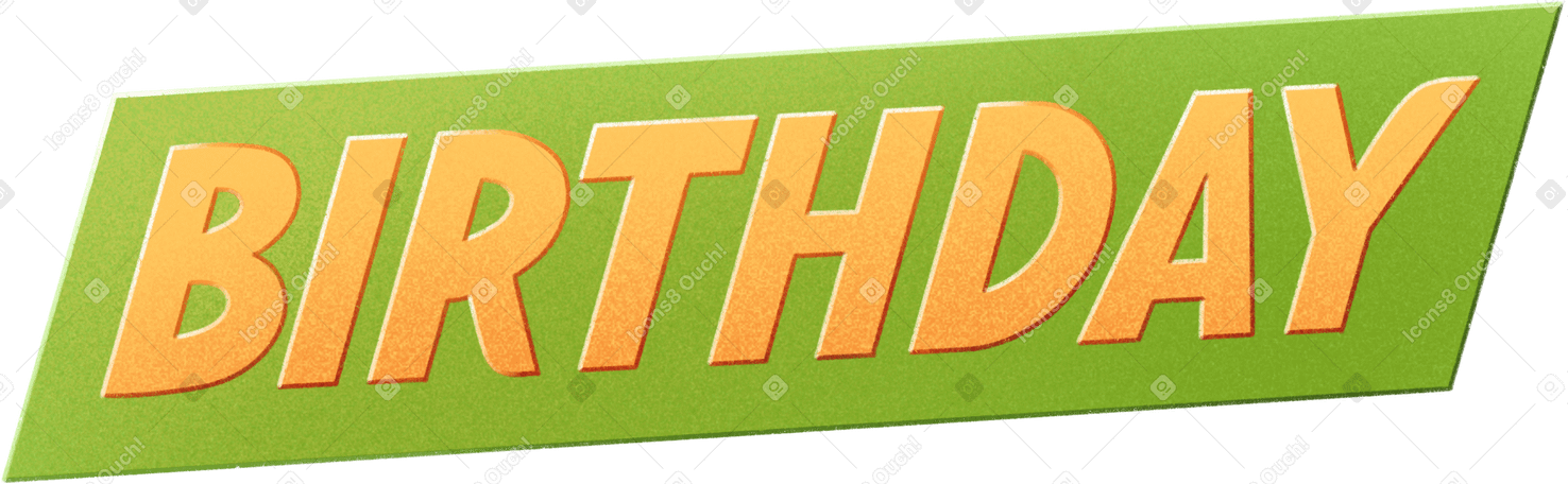lettering birthday text PNG, SVG