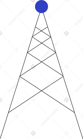 cellular base station five g Illustration in PNG, SVG