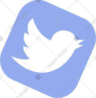 Blue twitter icon动态插图，格式有GIF、Lottie (JSON)、AE