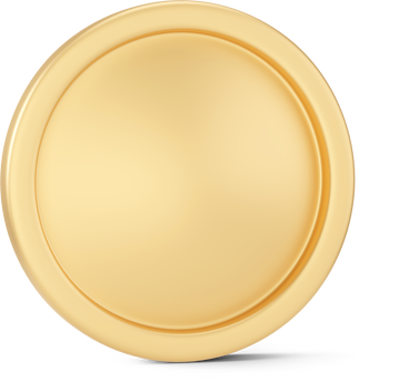 standing coin front PNG, SVG
