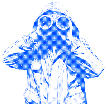Explorer with the binoculars PNG, SVG