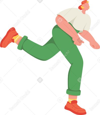 man with his leg thrown back PNG, SVG