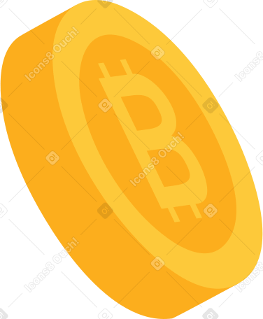 bitcoin coin Illustration in PNG, SVG